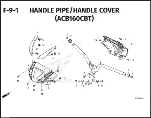 F-9-1 HANDLE PIPE HANDLE COVER (ACB160CBT)