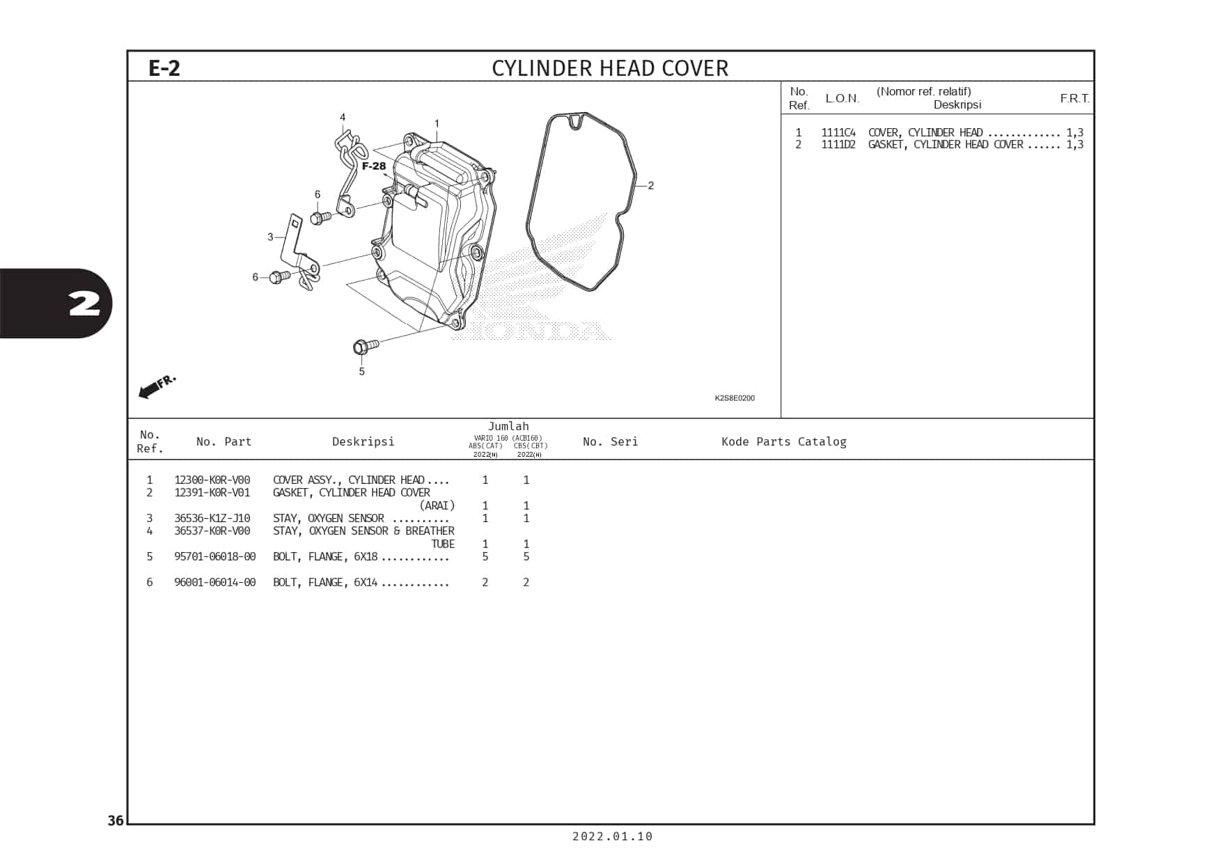 E2 - Cylinder Head Cover