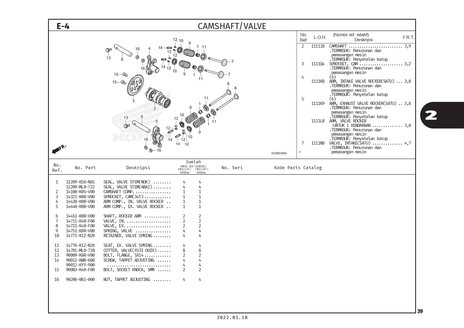 E4 – CamShaft/Valve