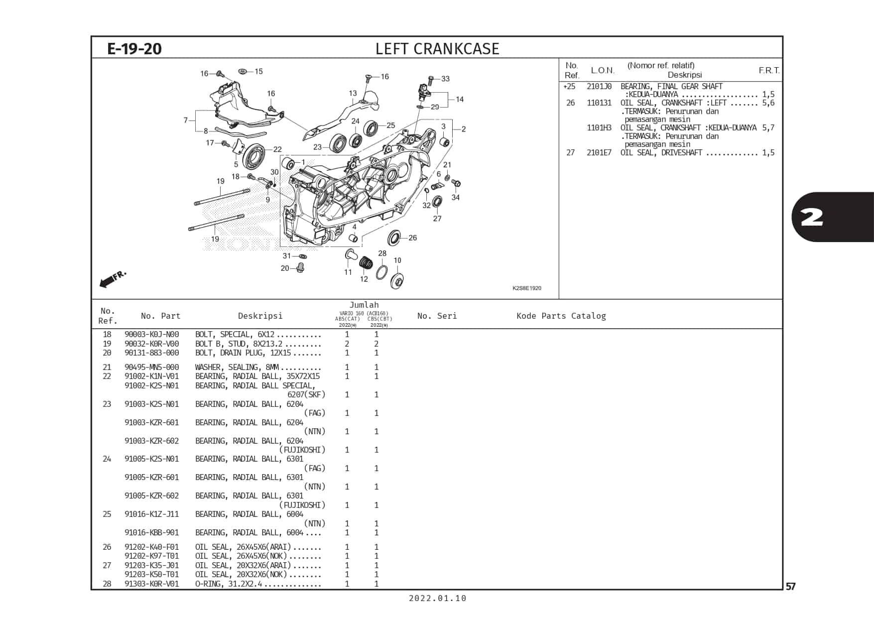 E19-20 - Left CrankCase