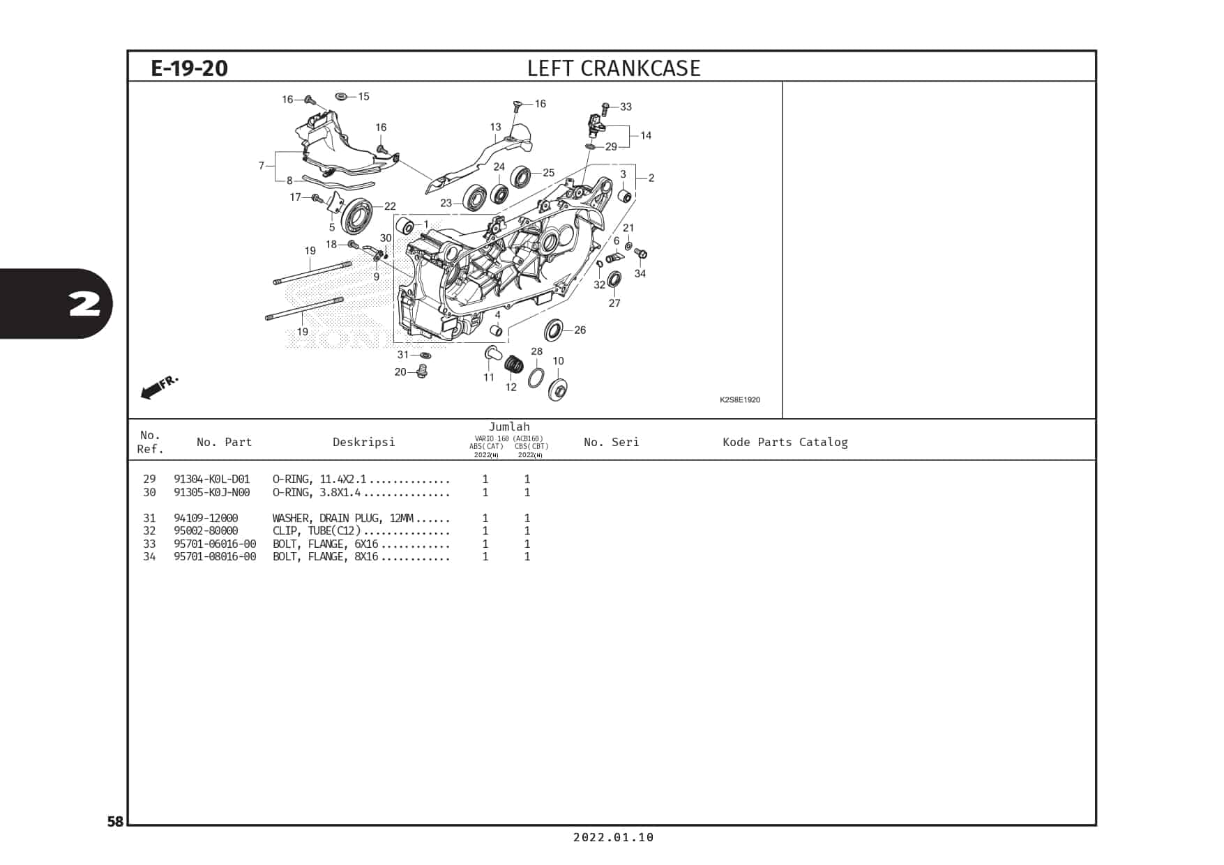 E19-20 - Left CrankCase