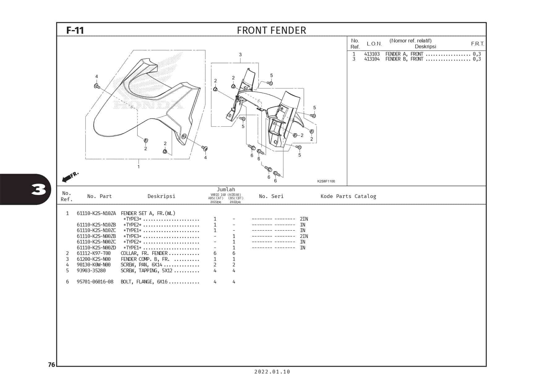 F11 - Front Fender