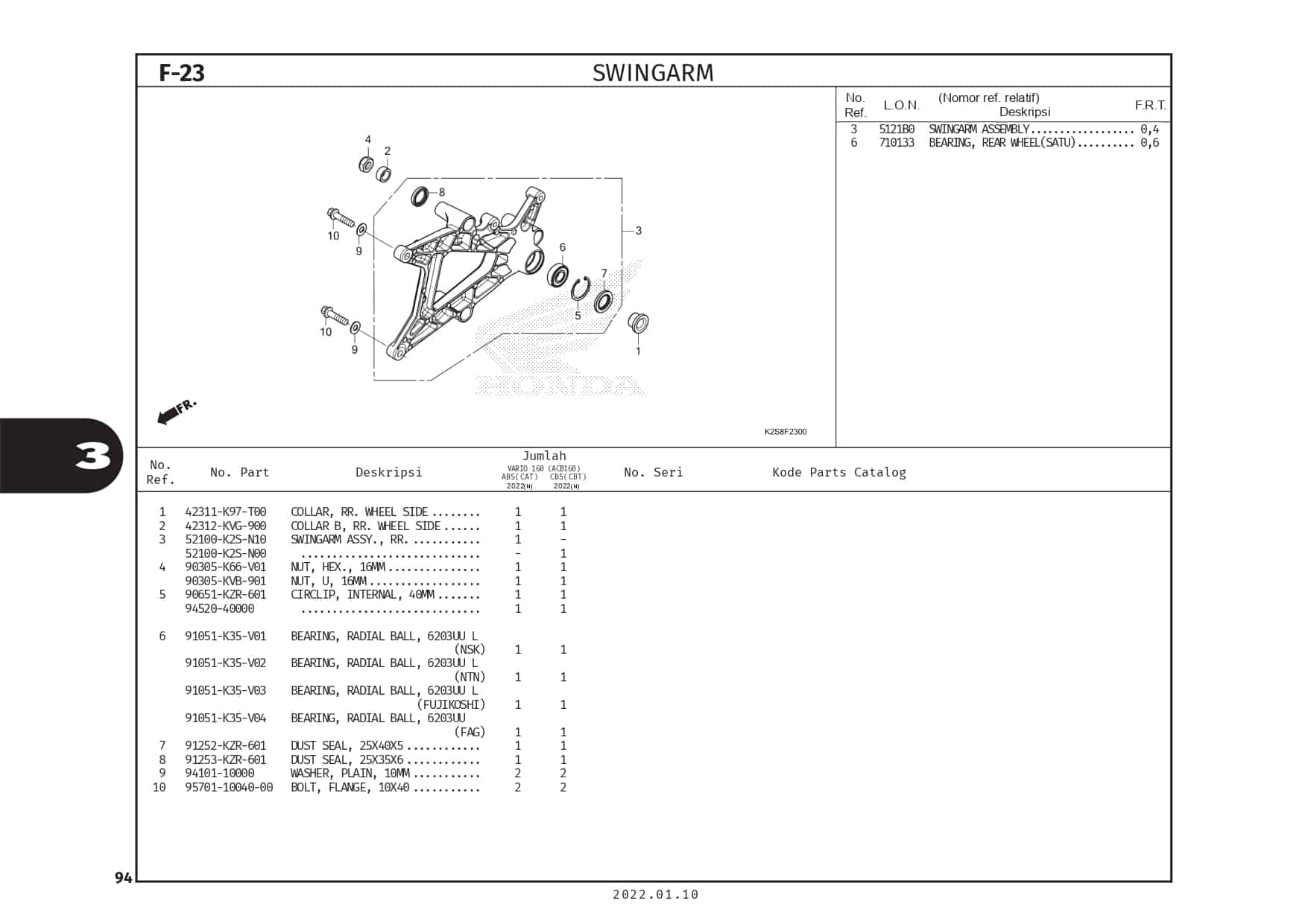 F23 - Swingarm