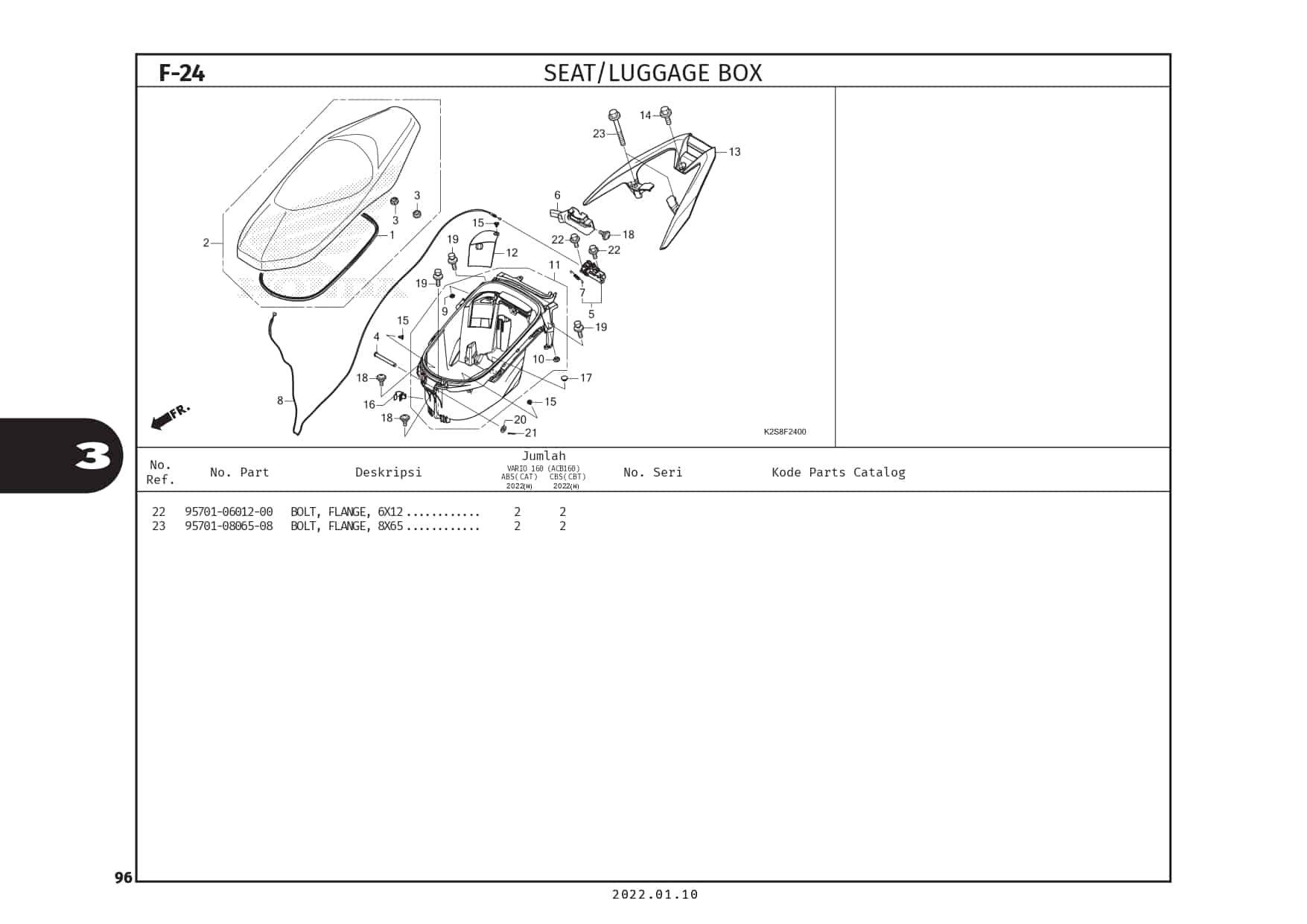 F24 – Seat / Luggage Box