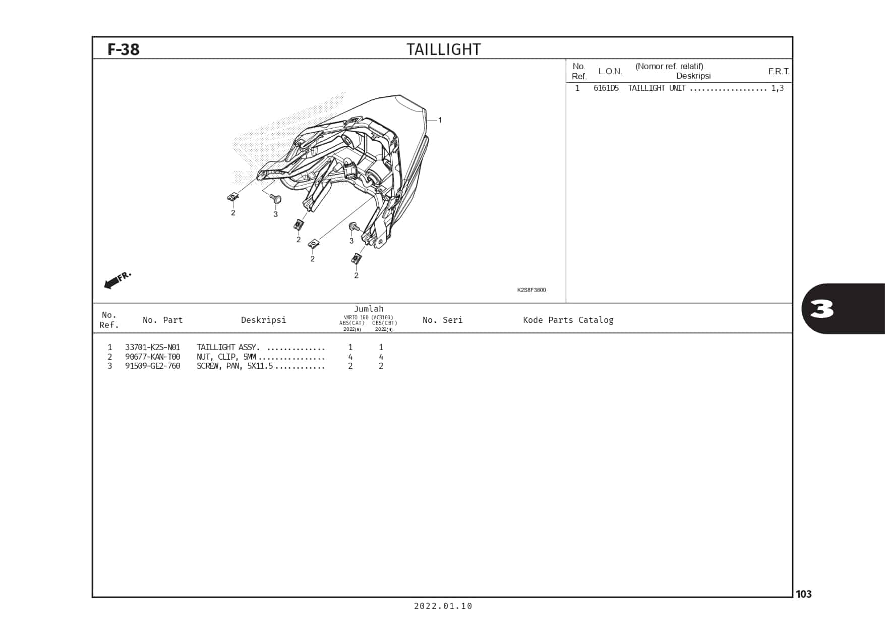 F38 – Taillight