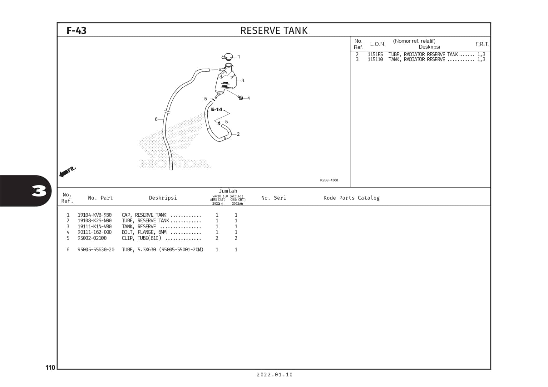 F43 – Reserve Tank