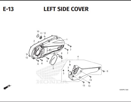 E-13 LEFT SIDE COVER