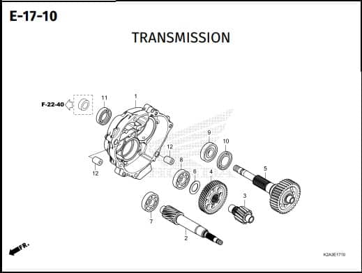 E-17-10  Transmission – Katalog Honda Forza