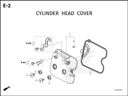 E-2 Cylinder Head Cover – Katalog Honda Forza