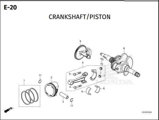 E-20 Crankshaft Piston – Katalog Honda Forza