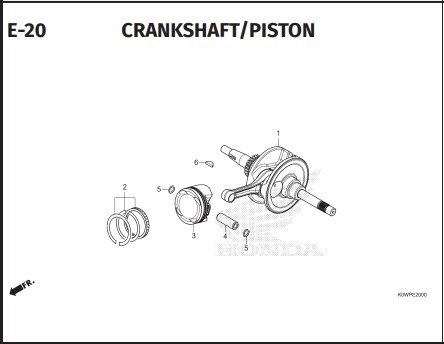 E-20 Cranksahft Piston – Honda ADV 160