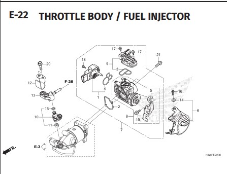 E-22 THROTTLE BODY FUEL INJECTOR