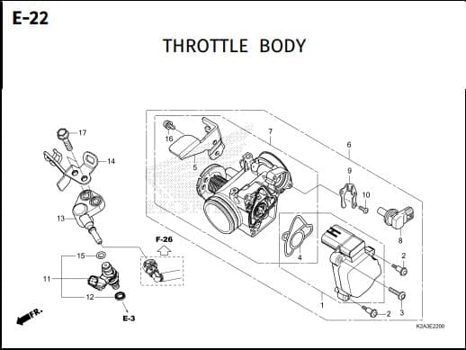 E-22 THROTTLE BODY