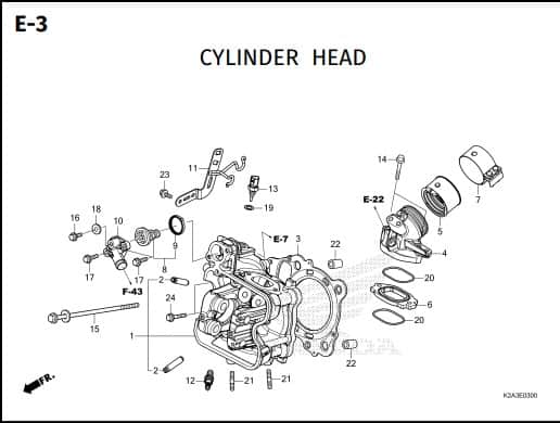 E-3 CYLINDER HEAD