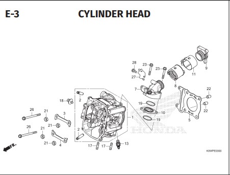 E-3 CYLINDER HEAD