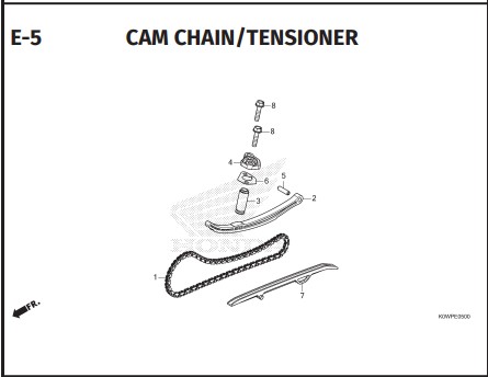 E-5 CAM CHAIN TENSIONER