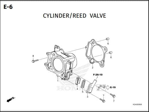 E-6 CYLINDER REED VALVE