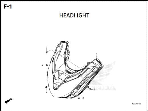 F-1 Headlight – Katalog Honda Forza