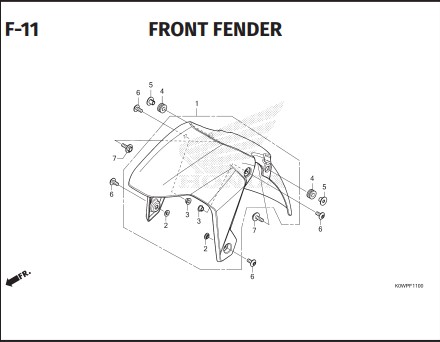 F-11 Front Fender – Honda ADV 160