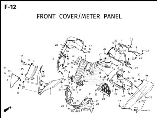 F-12 FRONT COVER METER PANEL