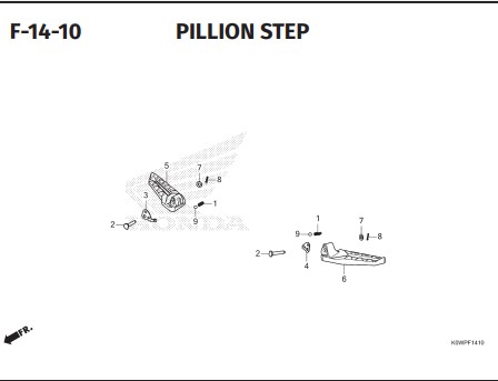 F-14-10 PILLION STEP