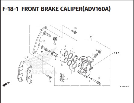 F-18-1 Front Brake Caliper – Honda ADV 160