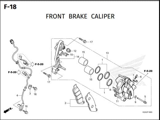 F-18 FRONT BRAKE CALIPER