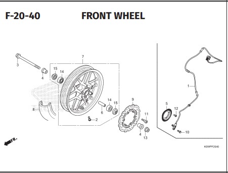 F-20-40 FRONT WHEEL