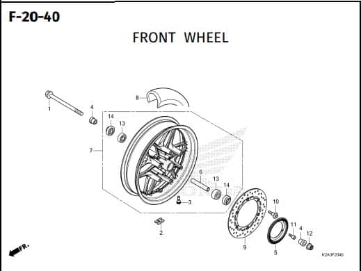 F-20 FRONT WHEEL