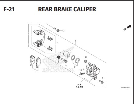 F-21 Rear Brake Caliper – Honda ADV 160