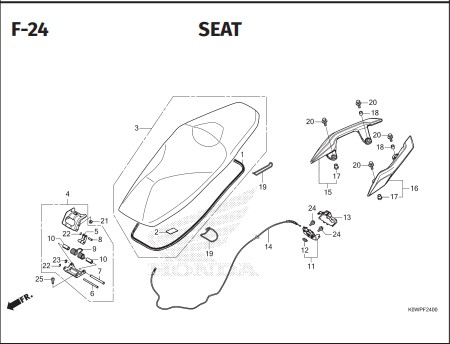 F-24 Seat – Honda ADV 160