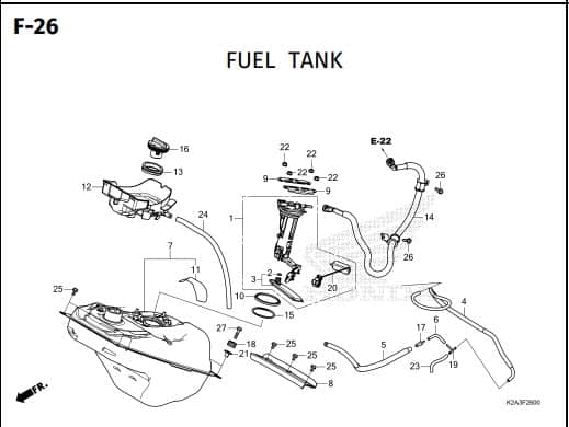 F-26 Fuel Tank – Katalog Honda Forza