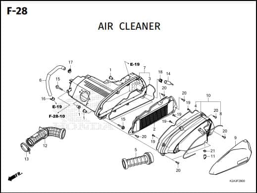 F-28 Air Cleaner – Katalog Honda Forza