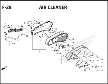 F-28 AIR CLEANER