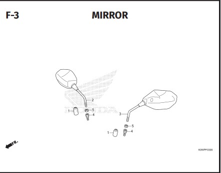 F-3 Mirror – Honda ADV 160