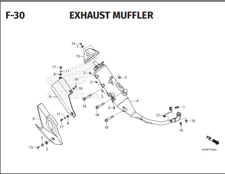 F-30 Exhaust Muffler – Honda ADV 160