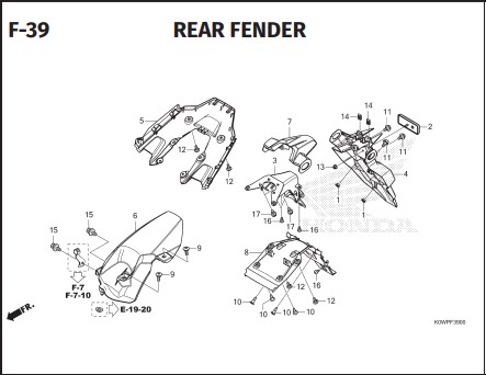 F-39 REAR FENDER