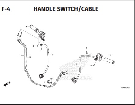 F-4 HANDLE SWITCH CABLE