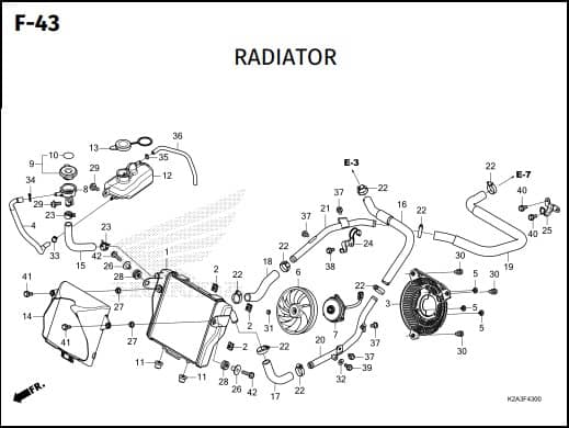 F-43 Radiator – Katalog Honda Forza