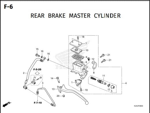 F-6 Rear Brake Master Cyalinder – Katalog Honda Forza