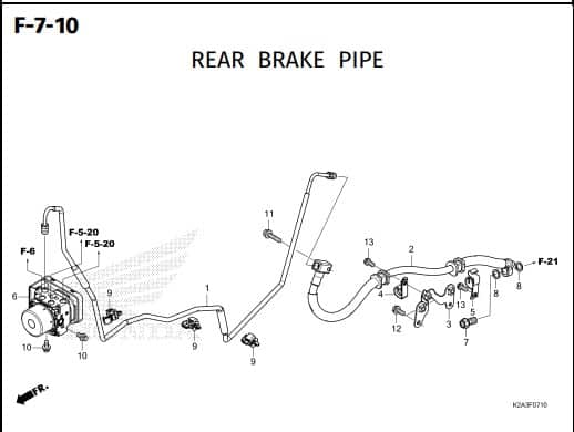 F-7-10 REAR BRAKE PIPE