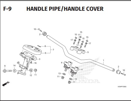 F-9 Handle Pipe Handle Cover – Honda ADV 160