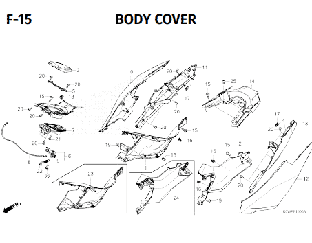 F-15 Body Cover – Honda ADV 160