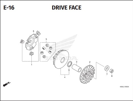 E-16 Drive Face – Katalog Suku Cadang Honda Vario 125 K2V