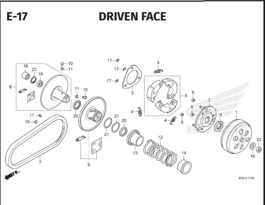 E-17 DRIVEN FACE