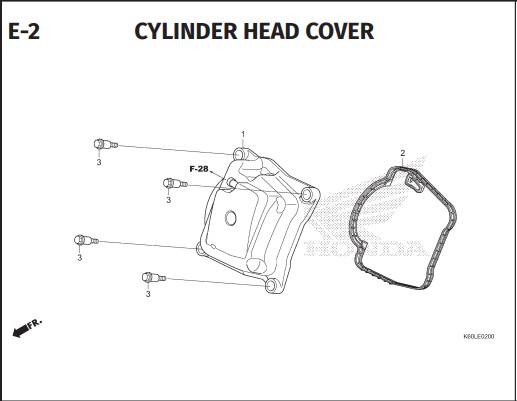 E-2 Cylinder Head Cover – Katalog Honda Vario 125