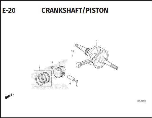 E-20 Crankshaft Piston – Katalog Suku Cadang Honda Vario 125 K2V