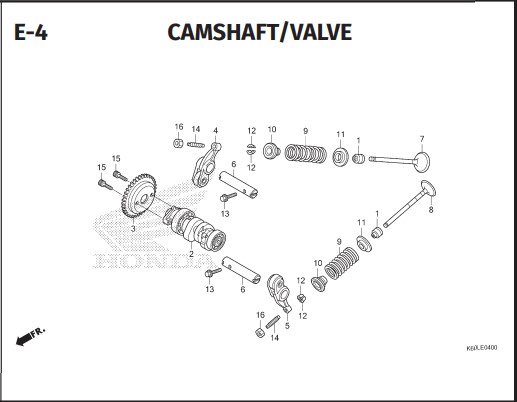 E-4 CamShaft Valve – Katalog Suku Cadang Honda Vario 125 K2V