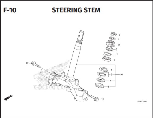 F-10 Steering Stem – Katalog Suku Cadang Honda Vario 125 K2V