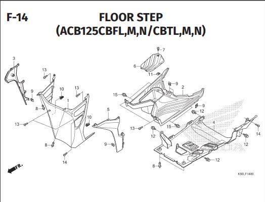F-14 Floor Step – Katalog Suku Cadang Honda Vario 125 K2V
